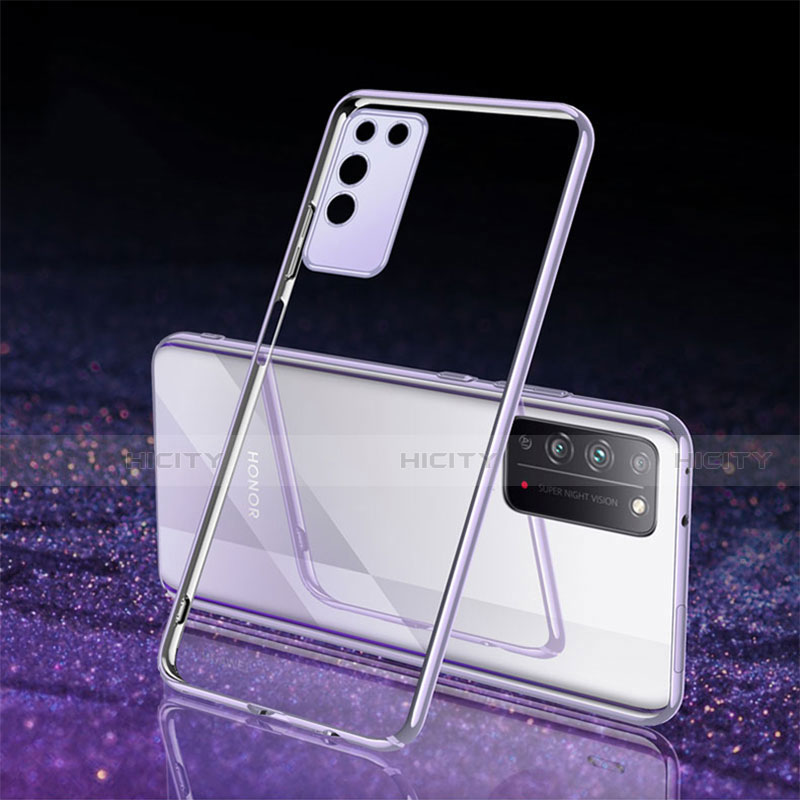 Coque Ultra Fine TPU Souple Housse Etui Transparente S03 pour Huawei Honor X10 5G Argent Plus