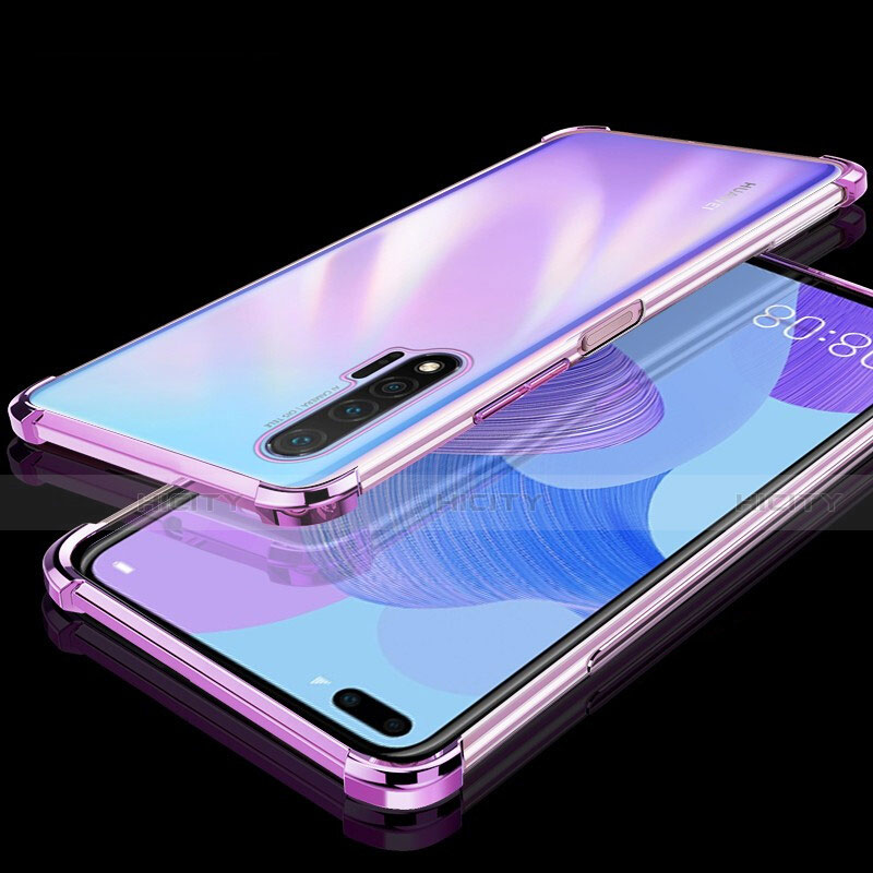 Coque Ultra Fine TPU Souple Housse Etui Transparente S03 pour Huawei Nova 6 5G Violet Plus