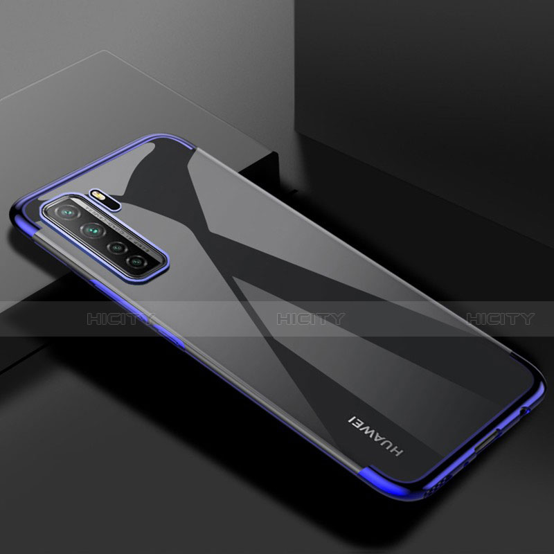 Coque Ultra Fine TPU Souple Housse Etui Transparente S03 pour Huawei Nova 7 SE 5G Bleu Plus