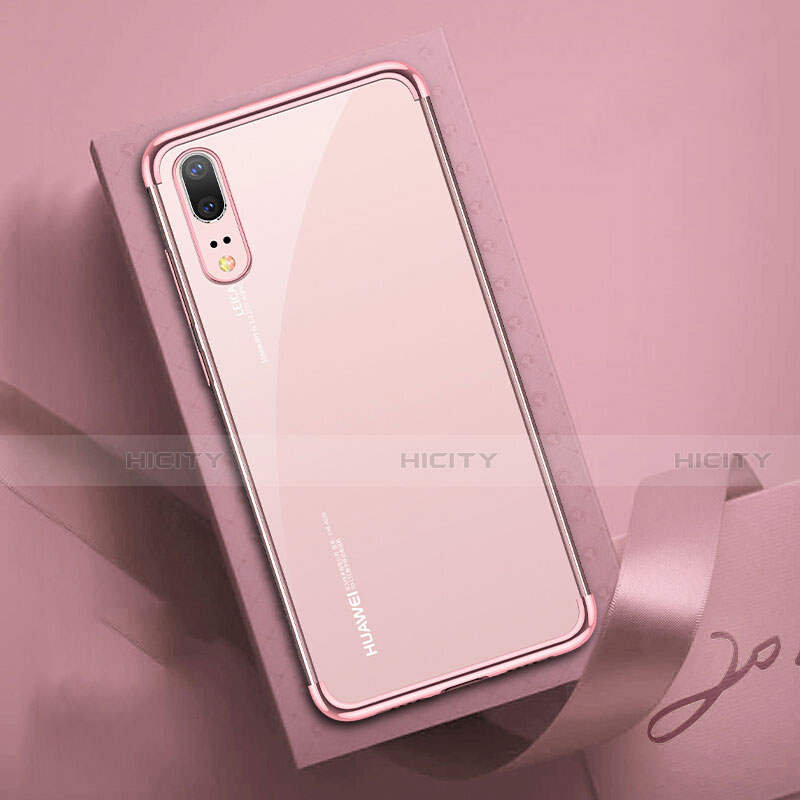 Coque Ultra Fine TPU Souple Housse Etui Transparente S03 pour Huawei P20 Or Rose Plus