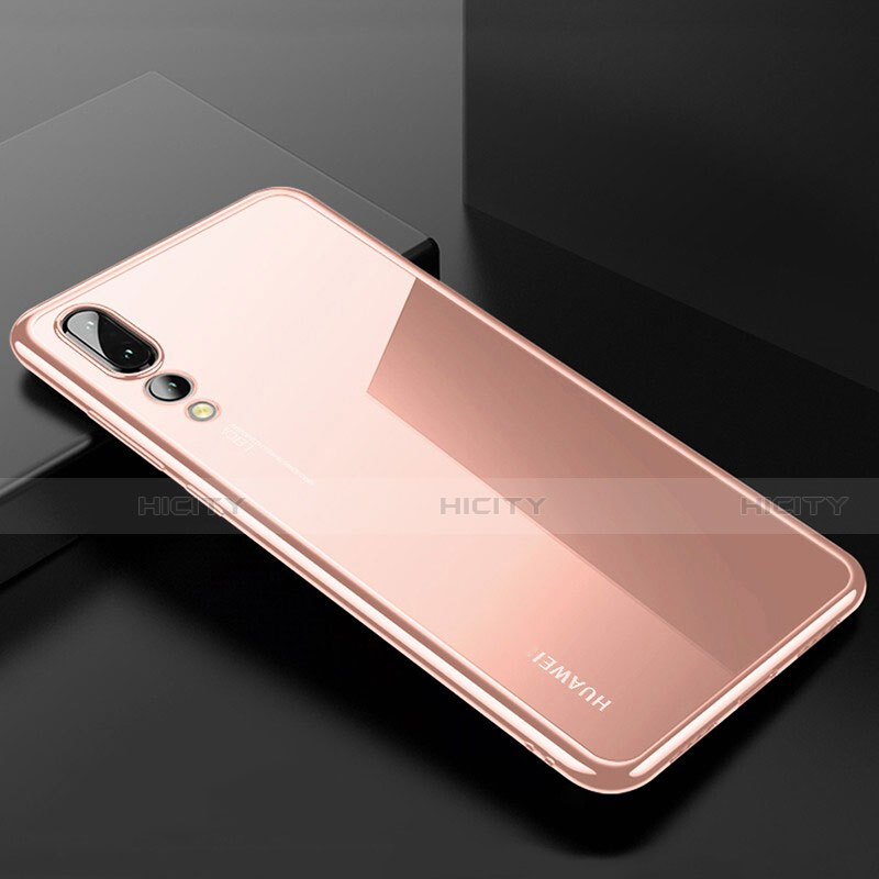 Coque Ultra Fine TPU Souple Housse Etui Transparente S03 pour Huawei P20 Pro Or Rose Plus