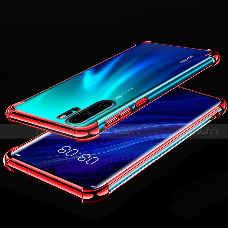 Coque Ultra Fine TPU Souple Housse Etui Transparente S03 pour Huawei P30 Pro New Edition Rouge Plus