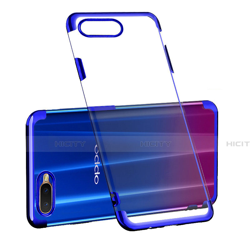 Coque Ultra Fine TPU Souple Housse Etui Transparente S03 pour Oppo K1 Bleu Plus