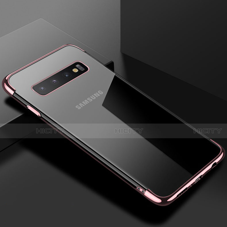 Coque Ultra Fine TPU Souple Housse Etui Transparente S03 pour Samsung Galaxy S10 5G Or Rose Plus