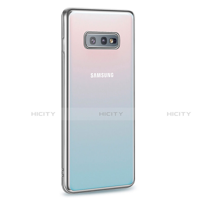 Coque Ultra Fine TPU Souple Housse Etui Transparente S03 pour Samsung Galaxy S10e Argent Plus