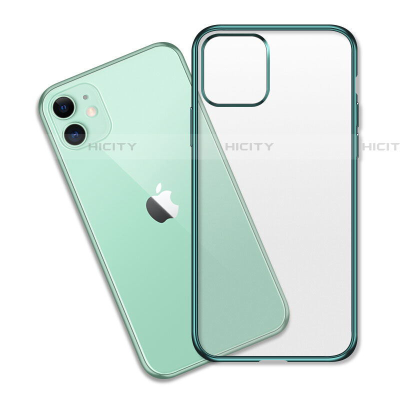 Coque Ultra Fine TPU Souple Housse Etui Transparente S04 pour Apple iPhone 11 Vert Plus