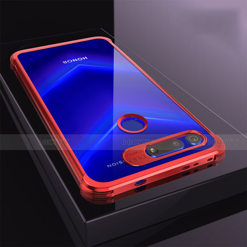 Coque Ultra Fine TPU Souple Housse Etui Transparente S04 pour Huawei Honor View 20 Rouge Plus