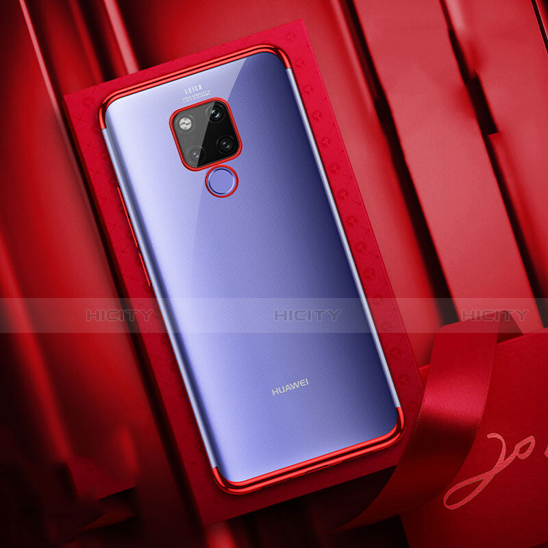 Coque Ultra Fine TPU Souple Housse Etui Transparente S04 pour Huawei Mate 20 X 5G Rouge Plus