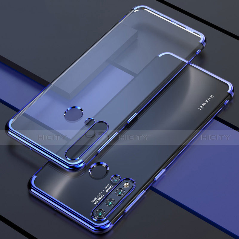 Coque Ultra Fine TPU Souple Housse Etui Transparente S04 pour Huawei P20 Lite (2019) Bleu Plus