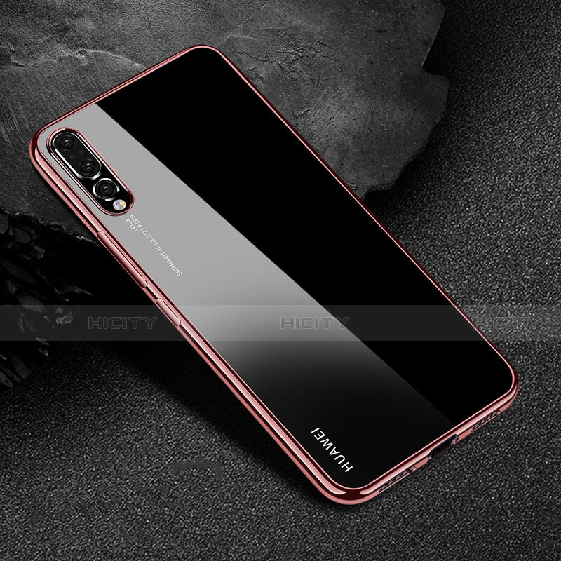 Coque Ultra Fine TPU Souple Housse Etui Transparente S04 pour Huawei P20 Pro Rouge Plus