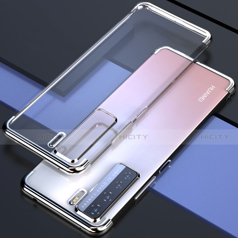 Coque Ultra Fine TPU Souple Housse Etui Transparente S04 pour Huawei P40 Lite 5G Argent Plus