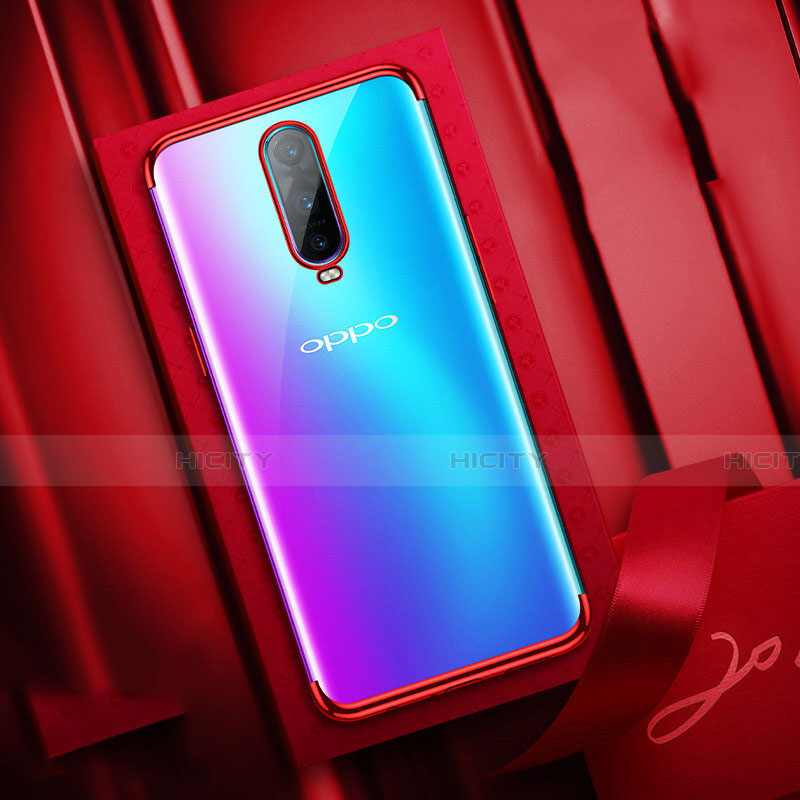 Coque Ultra Fine TPU Souple Housse Etui Transparente S04 pour Oppo R17 Pro Rouge Plus