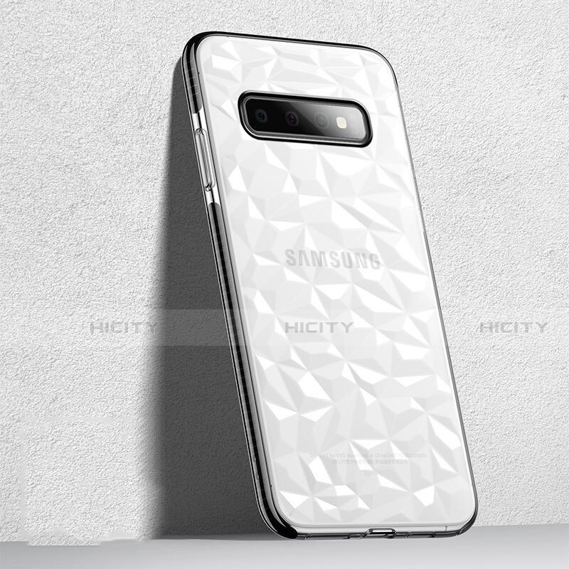 Coque Ultra Fine TPU Souple Housse Etui Transparente S04 pour Samsung Galaxy S10 Blanc Plus