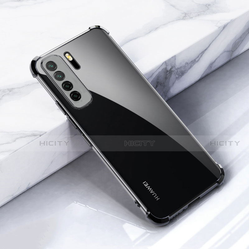 Coque Ultra Fine TPU Souple Housse Etui Transparente S05 pour Huawei Nova 7 SE 5G Noir Plus