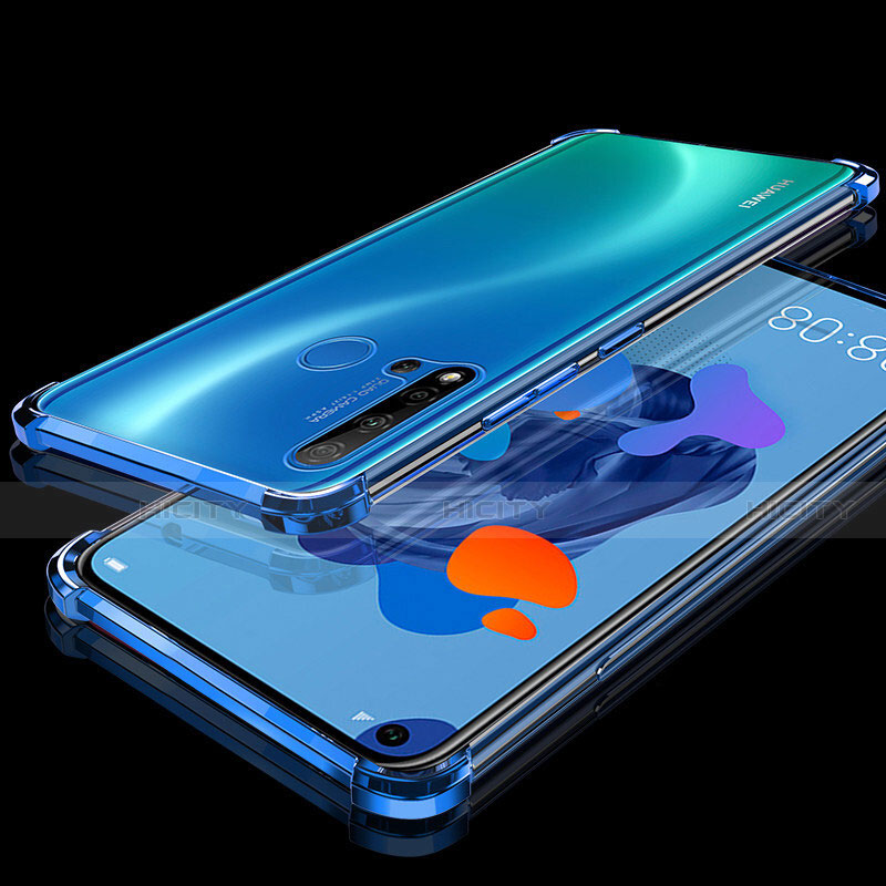 Coque Ultra Fine TPU Souple Housse Etui Transparente S05 pour Huawei P20 Lite (2019) Bleu Plus