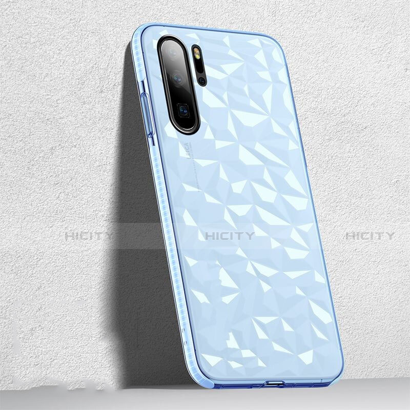 Coque Ultra Fine TPU Souple Housse Etui Transparente S05 pour Huawei P30 Pro Bleu Ciel Plus