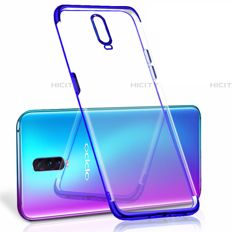 Coque Ultra Fine TPU Souple Housse Etui Transparente S06 pour Oppo RX17 Pro Bleu Plus