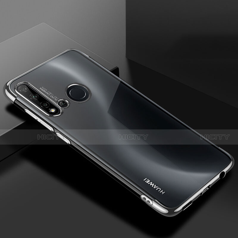 Coque Ultra Fine TPU Souple Housse Etui Transparente S07 pour Huawei P20 Lite (2019) Argent Plus