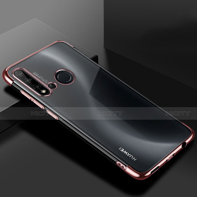 Coque Ultra Fine TPU Souple Housse Etui Transparente S07 pour Huawei P20 Lite (2019) Or Rose Plus