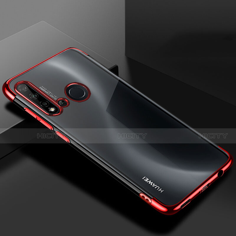 Coque Ultra Fine TPU Souple Housse Etui Transparente S07 pour Huawei P20 Lite (2019) Rouge Plus