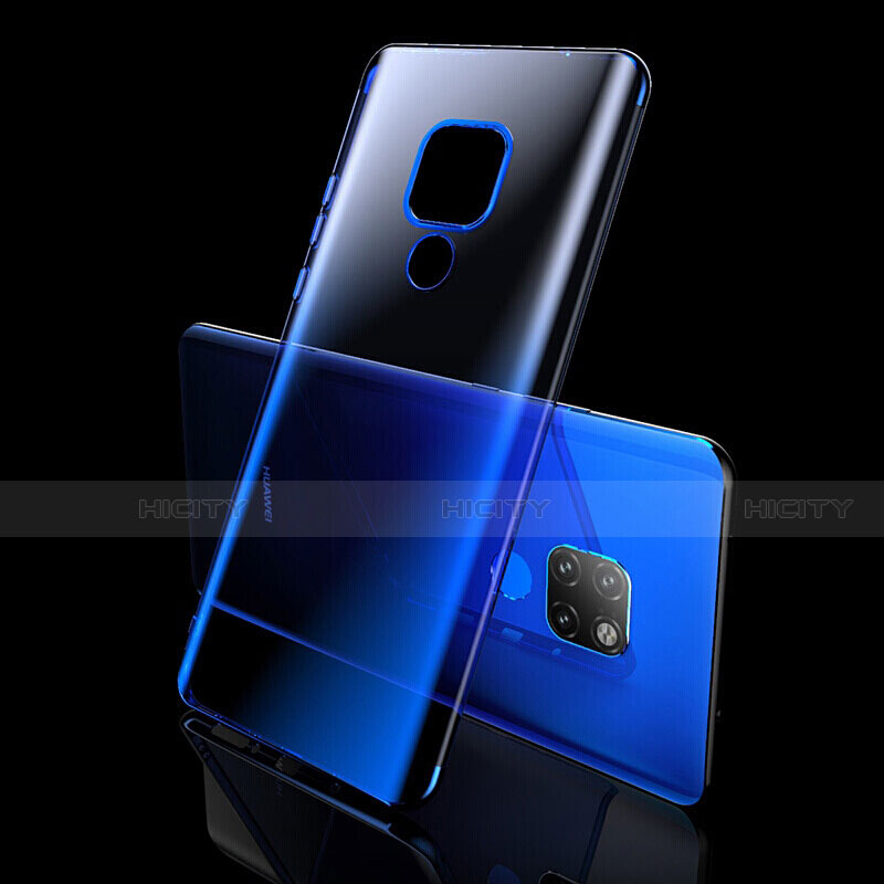 Coque Ultra Fine TPU Souple Housse Etui Transparente S08 pour Huawei Mate 20 X 5G Bleu Plus