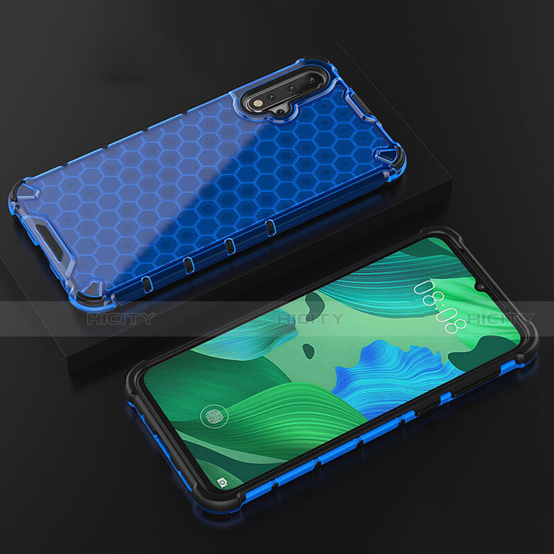 Coque Ultra Fine TPU Souple Housse Etui Transparente S08 pour Huawei Nova 5 Bleu Plus