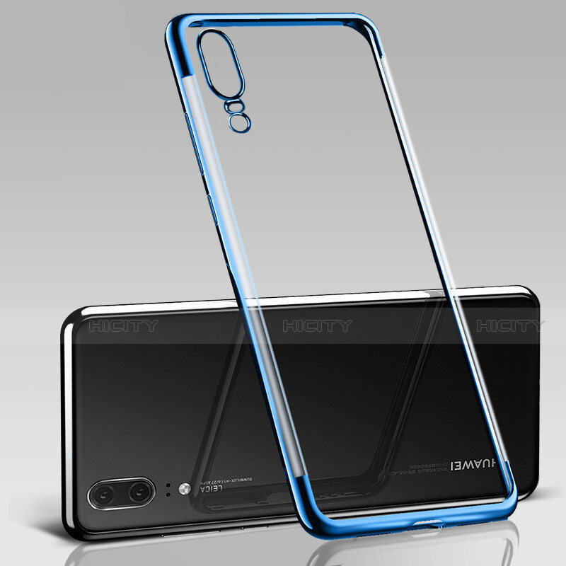 Coque Ultra Fine TPU Souple Housse Etui Transparente S09 pour Huawei P20 Bleu Plus