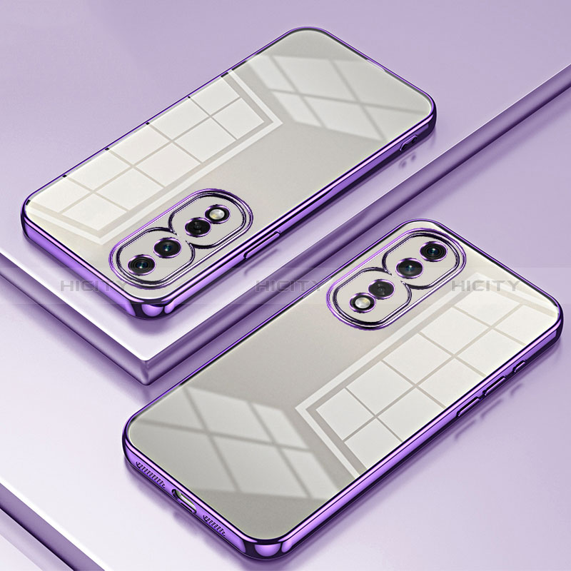 Coque Ultra Fine TPU Souple Housse Etui Transparente SY1 pour Huawei Honor 80 Pro 5G Violet Plus