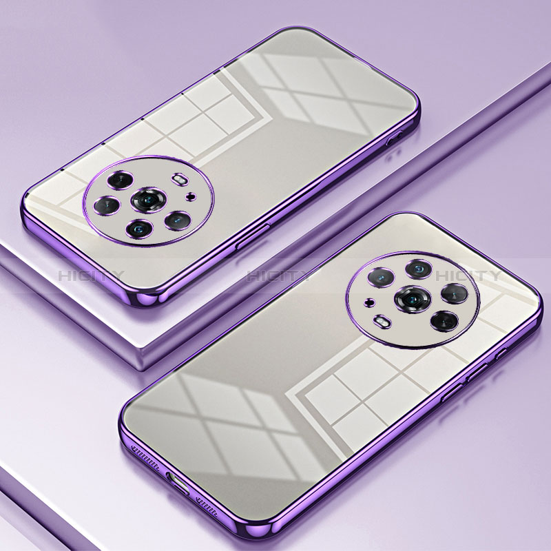 Coque Ultra Fine TPU Souple Housse Etui Transparente SY1 pour Huawei Honor Magic4 5G Violet Plus