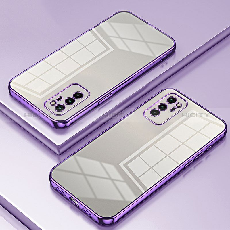 Coque Ultra Fine TPU Souple Housse Etui Transparente SY1 pour Huawei Honor V30 5G Violet Plus