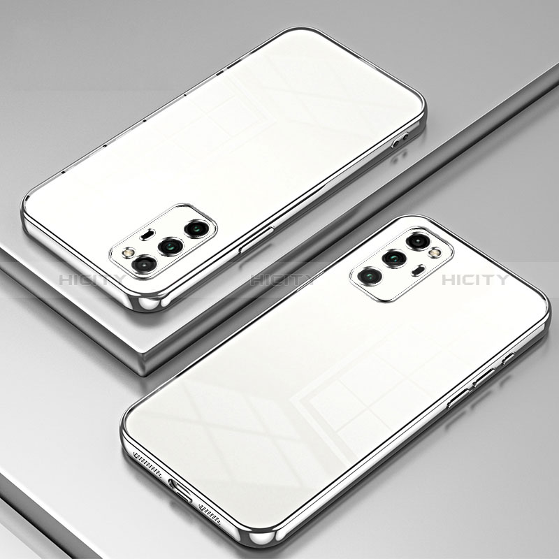 Coque Ultra Fine TPU Souple Housse Etui Transparente SY1 pour Huawei Honor V30 Pro 5G Argent Plus