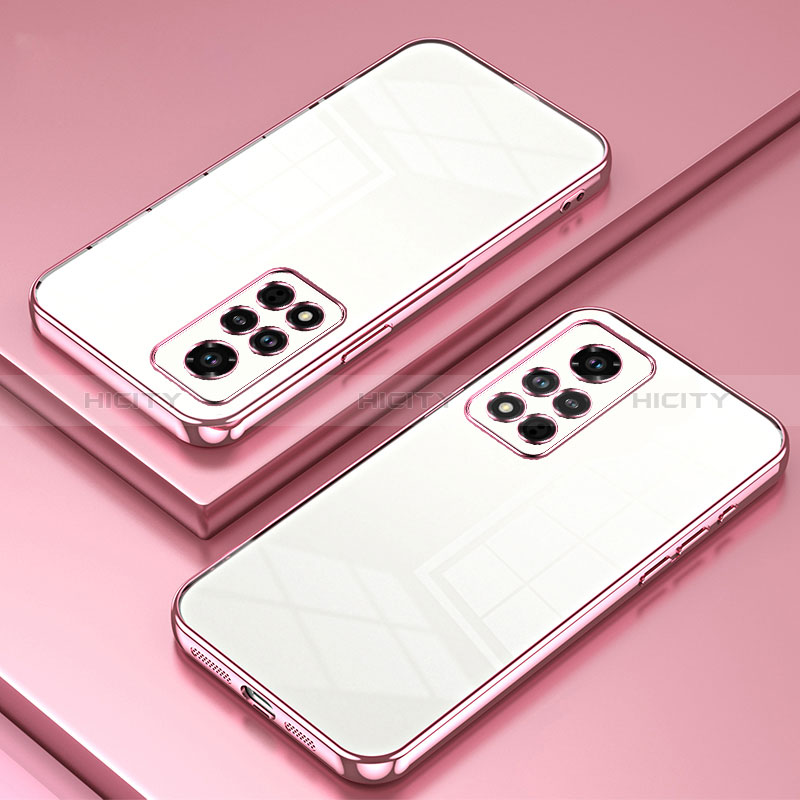 Coque Ultra Fine TPU Souple Housse Etui Transparente SY1 pour Huawei Honor V40 5G Or Rose Plus