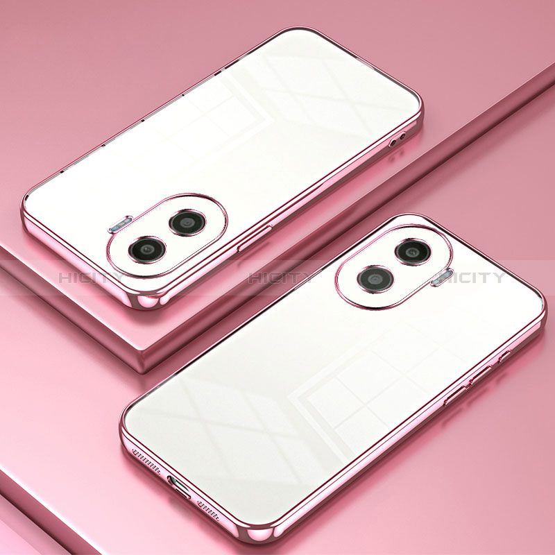 Coque Ultra Fine TPU Souple Housse Etui Transparente SY1 pour Huawei Honor X40i 5G Or Rose Plus