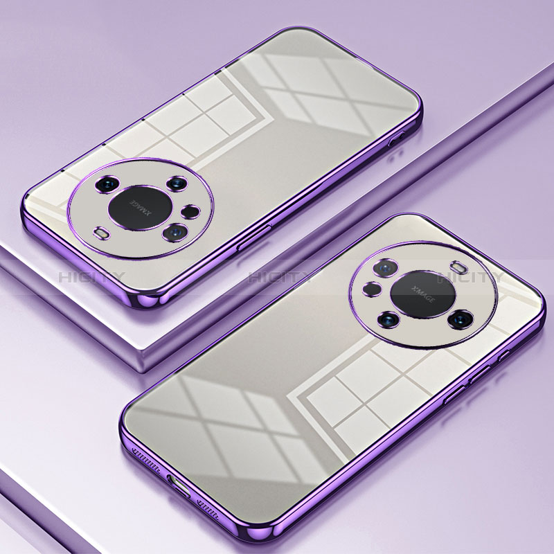 Coque Ultra Fine TPU Souple Housse Etui Transparente SY1 pour Huawei Mate 60 Violet Plus