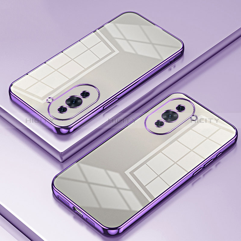 Coque Ultra Fine TPU Souple Housse Etui Transparente SY1 pour Huawei Nova 10 Violet Plus