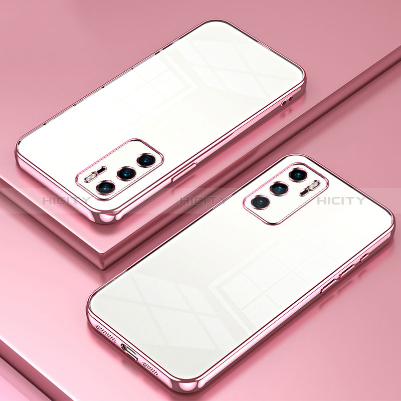 Coque Ultra Fine TPU Souple Housse Etui Transparente SY1 pour Huawei P40 Or Rose Plus