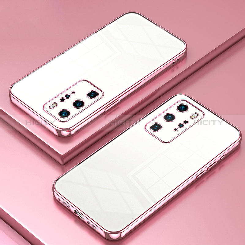 Coque Ultra Fine TPU Souple Housse Etui Transparente SY1 pour Huawei P40 Pro Or Rose Plus