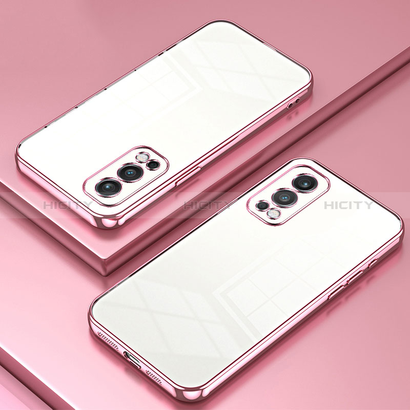 Coque Ultra Fine TPU Souple Housse Etui Transparente SY1 pour OnePlus Nord 2 5G Or Rose Plus