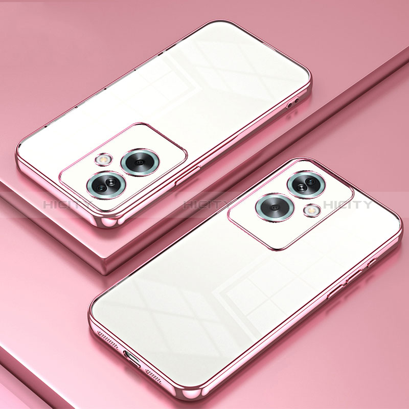 Coque Ultra Fine TPU Souple Housse Etui Transparente SY1 pour Oppo A2 5G Or Rose Plus