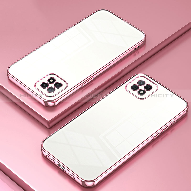 Coque Ultra Fine TPU Souple Housse Etui Transparente SY1 pour Oppo A72 5G Or Rose Plus