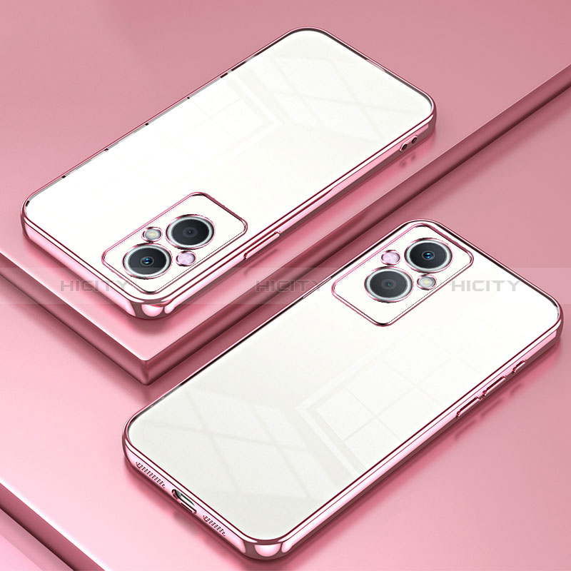 Coque Ultra Fine TPU Souple Housse Etui Transparente SY1 pour Oppo A96 5G Or Rose Plus