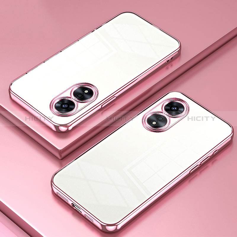 Coque Ultra Fine TPU Souple Housse Etui Transparente SY1 pour Oppo A97 5G Or Rose Plus