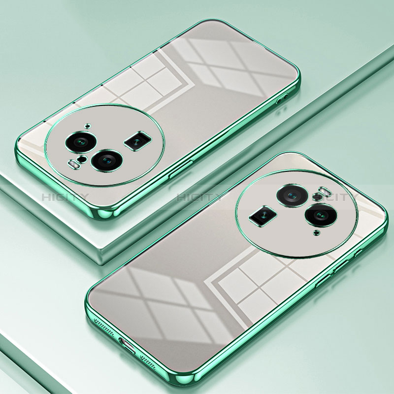 Coque Ultra Fine TPU Souple Housse Etui Transparente SY1 pour Oppo Find X6 Pro 5G Vert Plus