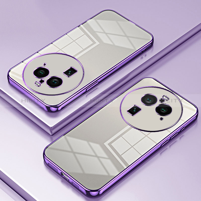 Coque Ultra Fine TPU Souple Housse Etui Transparente SY1 pour Oppo Find X6 Pro 5G Violet Plus