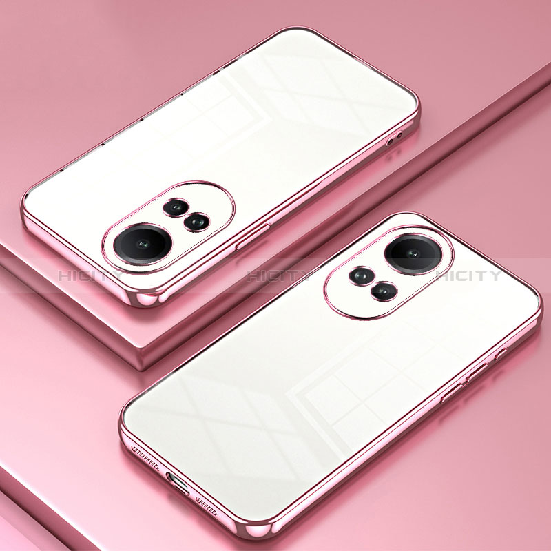 Coque Ultra Fine TPU Souple Housse Etui Transparente SY1 pour Oppo Reno10 5G Or Rose Plus