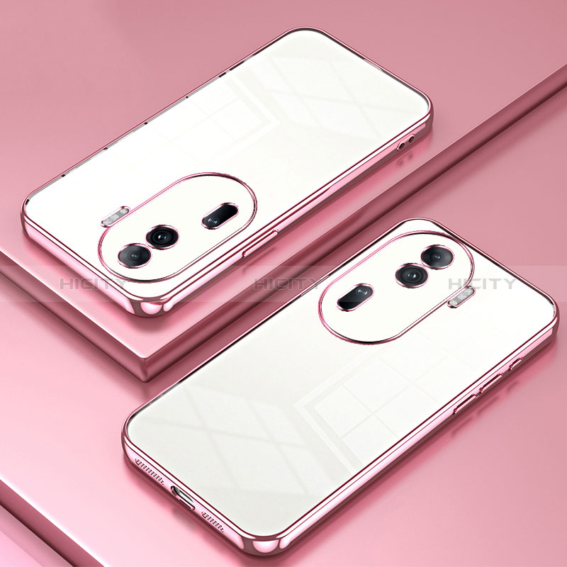 Coque Ultra Fine TPU Souple Housse Etui Transparente SY1 pour Oppo Reno11 Pro 5G Or Rose Plus