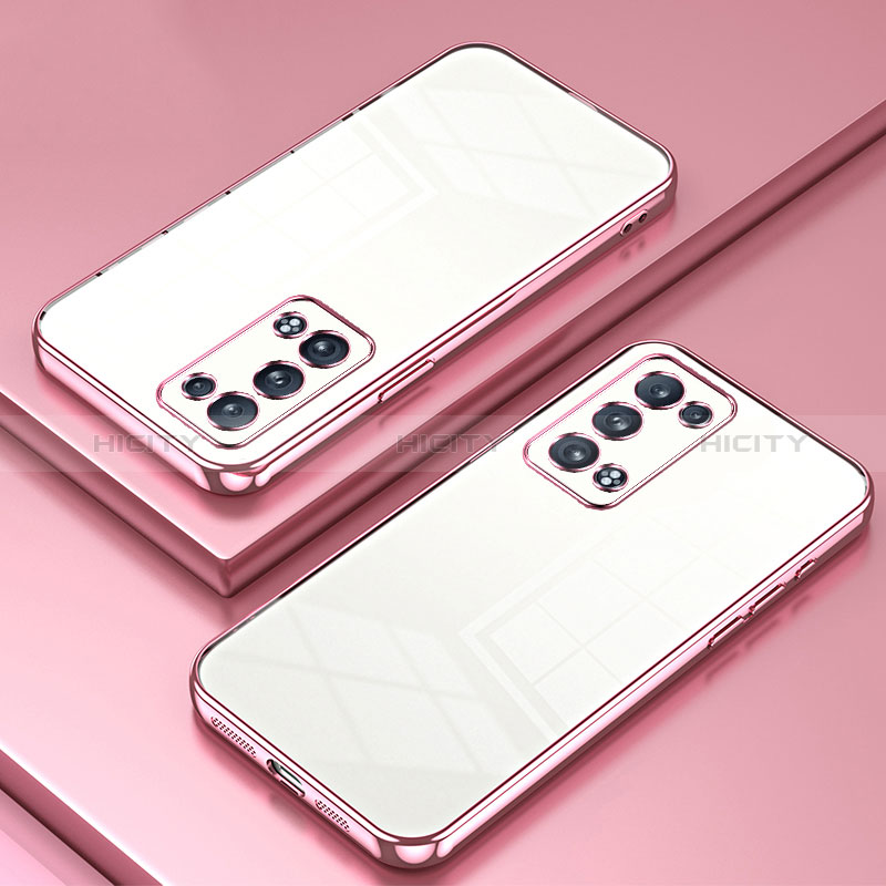 Coque Ultra Fine TPU Souple Housse Etui Transparente SY1 pour Oppo Reno6 Pro+ Plus 5G Or Rose Plus