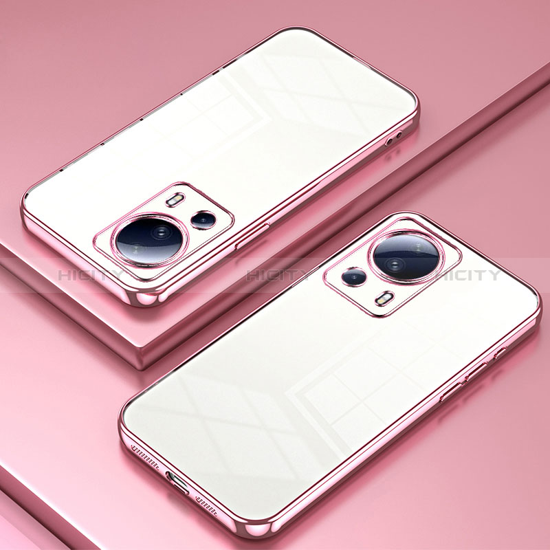 Coque Ultra Fine TPU Souple Housse Etui Transparente SY1 pour Xiaomi Civi 2 5G Or Rose Plus