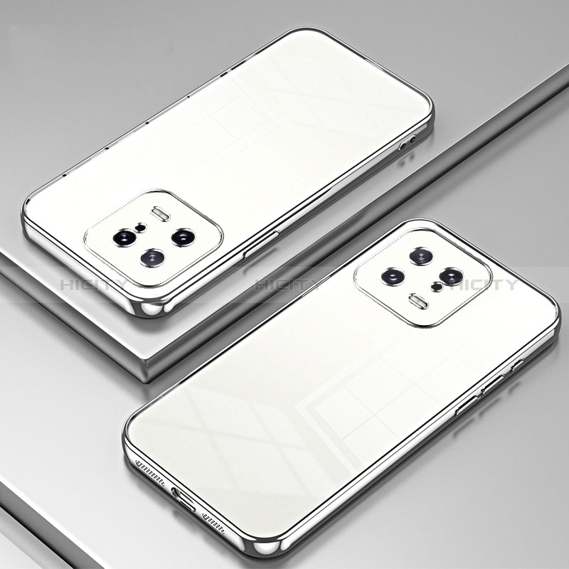Coque Ultra Fine TPU Souple Housse Etui Transparente SY1 pour Xiaomi Mi 13 5G Argent Plus