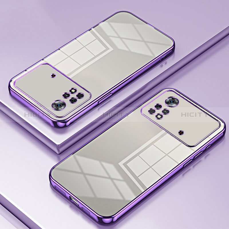Coque Ultra Fine TPU Souple Housse Etui Transparente SY1 pour Xiaomi Poco X4 Pro 5G Violet Plus